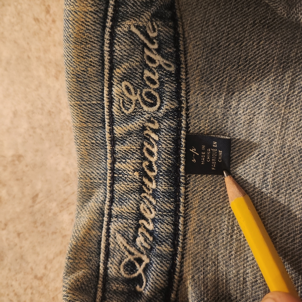 Y2K American Eagle Jeans / Denim Button Down Vest Size Sm. Good Used Conditions - Picture 5 of 10